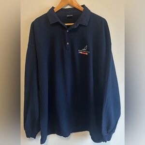 VTG 90's Crazy Shirts Hawaii Sausalito Sailing Collared Polo Sweater Made In USA